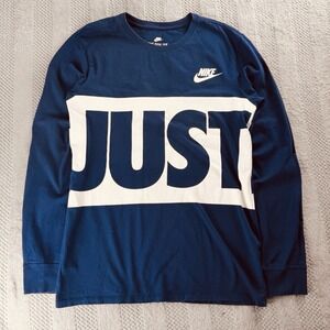 Nike - Youth Small - Just Do It Long Sleeve- 100% Cotton T-Shirt
